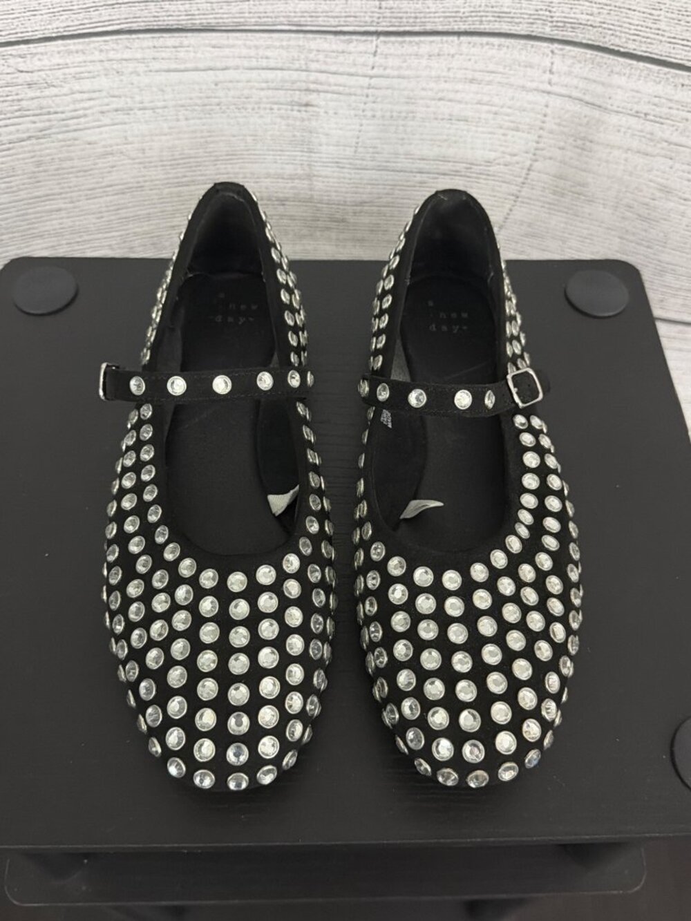 A New Day Issa Rhinestone Mary Jane Ballet Flats Size 7.5